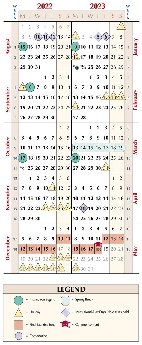 Apu Calendar Spring 2023